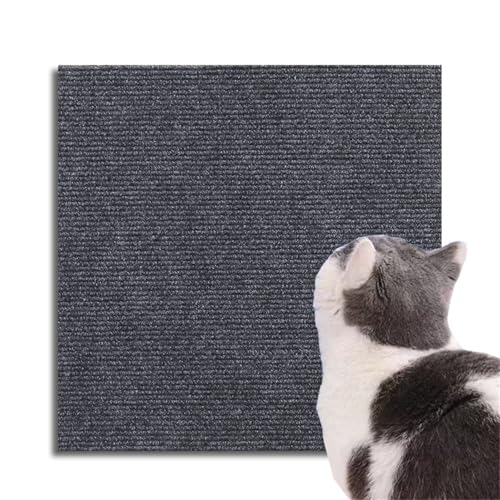 Kratzmatte Katze Selbstklebend, Wand Kratzschutz DIY Climbing Cat Scratcher, Wiederverwendbar kratzteppich Katze, für Wandmontage Geeignet Möbel Kratzschutz Tür (Dunkelgrau,40x100 cm) von champracer