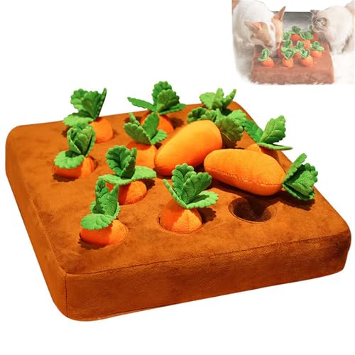 champracer Carrot Patch Katzenspielzeug, Carrot Patch Hundespielzeug, Carrot Patch Cat Toy, Carrot Patch for Katzen, Interaktives Spielzeug PlüSch Karotte SchnüFfelteppich (1 Stück) von champracer