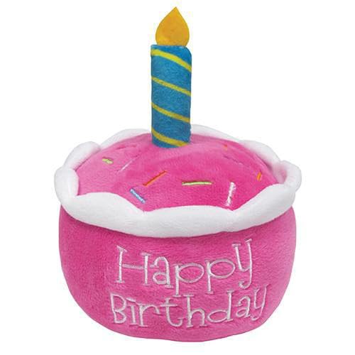 chato Geburtstagsspielzeug für Hunde, Gefülltes Geburtstagskuchen-Hundespielzeug | Süßes Hutkuchen-Plüschtier - Junge Mädchen Hund Geburtstagsgeschenk, Welpe Kuchen Welpe Cupcake Plüsch Geschenk von chato
