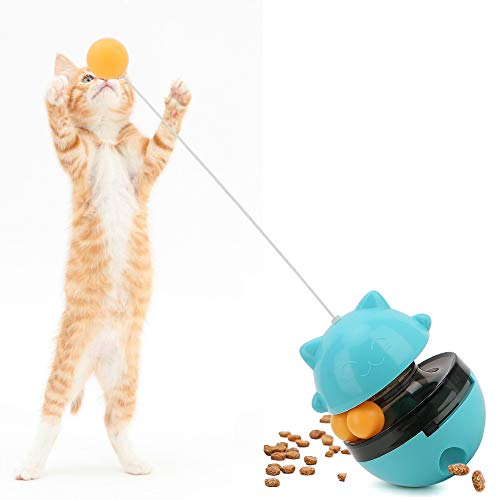 Educational Interactive Leaking Pet Leaking Food Toy, Katzenspielzeug, Umweltfreundlich für Cat Toy Feeder Leaking Cats Dogs(Lake Blue) von chengong