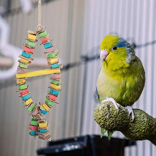 Vogelspielzeug, Holzkarton Kauen Vogel Hängendes Spielzeug, Kauspielzeug Haustier für Vogel Papagei(Oversized skewers) von chengong