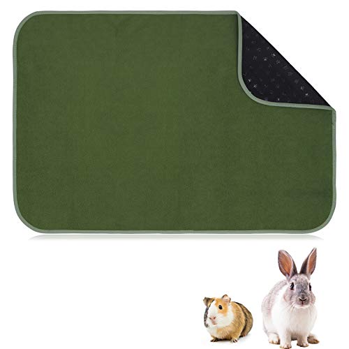 chengsan Bambusfleece-Liner für Meerschweinchenkäfig, Korallenfleecedecke für Kaninchen und Chinchillas, saugfähige Käfigmatte für kleine Tiere - Wiederverwendbare waschbare Fleece-Einlage, C & C 2x3 von chengsan