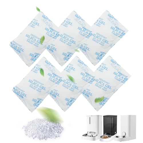 50g Kieselgel-Trockenmittel,futterautomat trockenmittel für Haustiere und Getreidevorratseimern,Wiederverwendbare Silica Gel Packets,trockenmittel für tierfutter (6) von chenyell