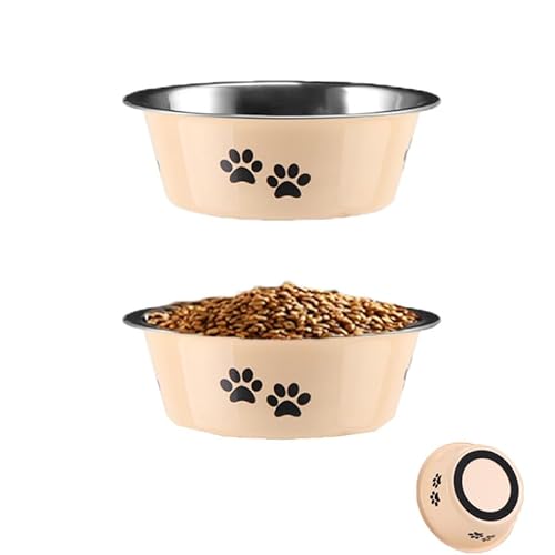 Hundenäpfe aus Edelstahl, mit rutschfester Silikonunterseite, Futternäpfe für Katzen, Welpen, Futter und Wassernäpfe für kleine, mittelgroße Hunde, Rosa, Größe M, 2 Stück Hundenäpfe aus Edelstahl, mit rutschfester Silikonunterseite, Futternäpfe für Katzen, Welpen, Futter und Wassernäpfe für kleine, mittelgroße Hunde, Rosa, Größe M, 2 Stück von chichenshangwu