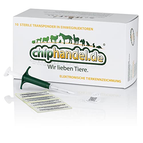 chiphandel.de Wir lieben Tiere. 10 x RFID Tierchip - mit internationalen Herstellercode 941 ICAR zertifiziert mit aufeinander folgenden Chipnummern von chiphandel.de Wir lieben Tiere.