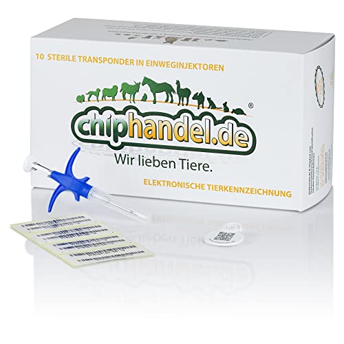 chiphandel.de Wir lieben Tiere. 20 x RFID Tierchip Mini für Hund, Katze, Kleintiere – Deutscher Ländercode 276 von chiphandel.de Wir lieben Tiere.