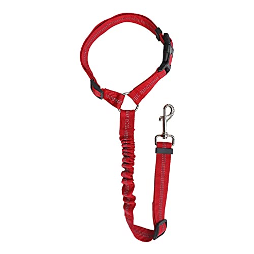 Auto-Hilfsseil, Hunde-Traktionsgürtel, kreisförmiger Ring, elastisch einziehbar, Streifen, Hundeseil Tau Leinen Für Hunde (Red, One Size) von chiphop