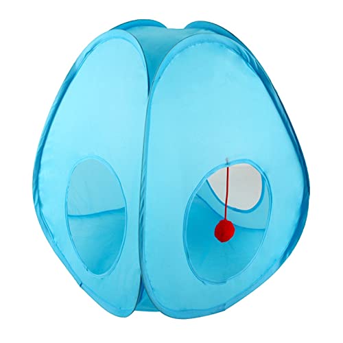 chiphop Bulk-Tennisbälle Für Katzen Katzenkanal, Haustier-Katzentunnel, Katzenspielzeug, Bohrfass, faltbares Katzenzelt Gehender Stift (Blue, One Size) von chiphop