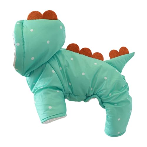 Haustier-Baumwoll-gepolsterte Hundebekleidung, kleine und mittelgroße Hunde- und Katzenbekleidung, Winter-Plus-Fleece-verdickter Dinosaurier-Baumwoll-gepolsterter Haustierkleiderbügel Für Den (D, M) von chiphop