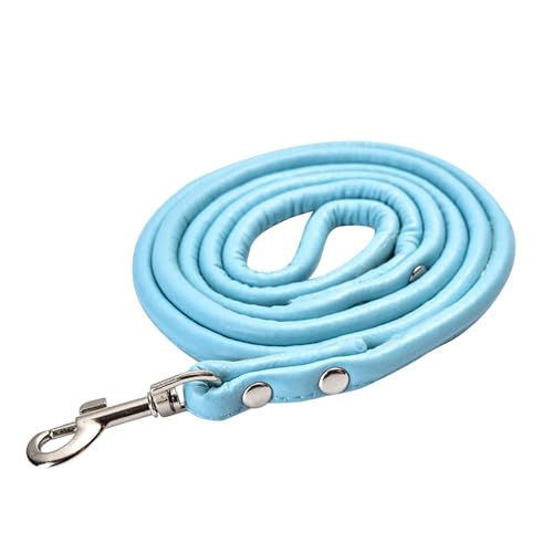 PU-Kordelzug für Haustiere, Autogeschirr, Hundeleine, einziehbare, gepolsterte, elastische, reflektierende Leine, Hundeleine Hundeleinen 3 Meter (Blue, M) von chiphop