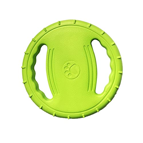 Raubkatzenspielzeug Für Aggressive Kauer Von Großkatzen Hund Fliegende Untertasse EVA Richtung Ring Schaum Grenze Tier Training Spezielle Haustier Outdoor Fliegende Welpenkauknochen (Green, One Size) von chiphop