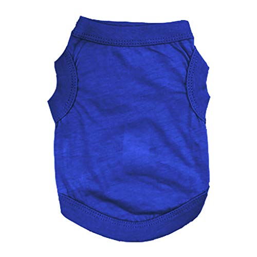 chiphop Katze-weiche Katze-Welpen-Pyjama-Weste-Hundefarbe-Weste-Haustier-Kleidung-warme Feste Haustier-Kleidung Hundemantel Winter Für Geschirr (Blue, XXXL) von chiphop