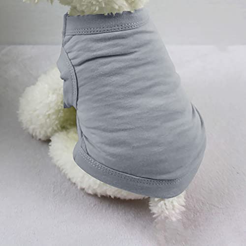 chiphop Weiche Katze Feste Haustierweste Warme Katze Hund Pyjamas Farbe Weste Kleidung Welpen Haustierkleidung Dackel Hundemantel (Grey, XL) von chiphop