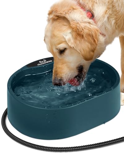 Clawsable Großer beheizter Wassernapf für Hunde und Katzen im Freien, kältefest und BPA-frei, wasserdicht, beheizter Futternapf, Heizung für Hühner, Kaninchen, Nutztiere, beheizte Vogeltränke für den von clawsable