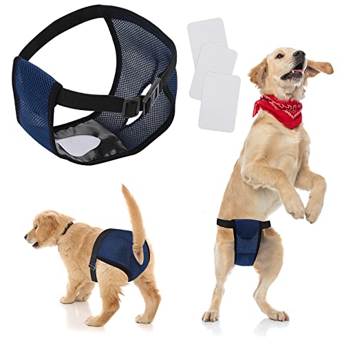 cobee Dog Damenbinden Mesh Wrap für Hündinnen Waschbare Wraps Höschen für weibliche Haustiere Menstruationsunterwäsche für Hunde Damenbinden Periodenunterhose für kleine mittelgroße Hunde (Größe L) von cobee