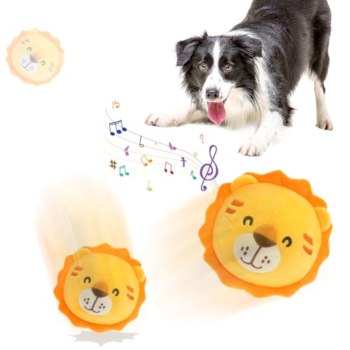 Interaktives Hundespielzeug, 2025 Neu Active Moving Pet Plush Toy, Bewegendes Hundespielzeug Ball Bissfest Aktives Bewegendes Haustier Plüschspielzeug Elektrisch für Haustier Trainingsball (Tiger) von comepew