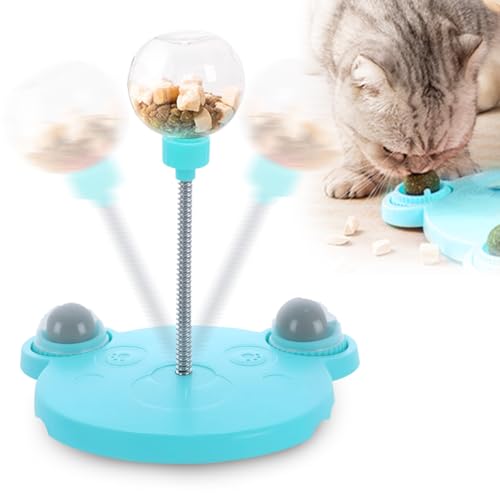 Interaktives Hundespielzeug, 2025 Neu Wackelndes Hunde Leckerli Spielzeug, Futterautomat Spielzeug Futterball Slow Feeder Hund Feeder Ball Snackball Hund Leckerli Ball für Hunde Katzen (B-Blau) von comepew