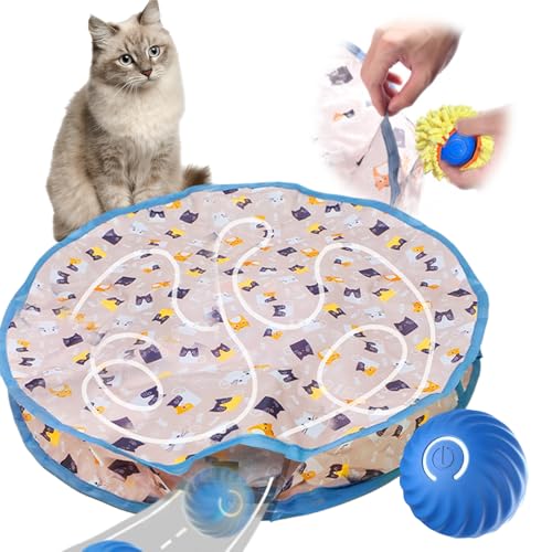 comepew Interactive Cat Toys, 2024 Neuest 2 in 1 Simuliertes Interaktives Jagdkatzenspielzeug, Guitar Cat Toy Doppelschicht Jagd Katze Matte Spielzeug für Stimuliert Den Jagdinstinkt (Grau, Matte) von comepew