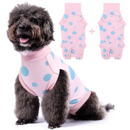 Comwish 2 Packungen Hunde-Anzug, weiblich, männlich, Rosa + Rosa, Größe S von comwish