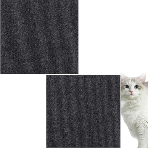Cat Scratching Mat,DIY Climbing Cat Scratcher Mat,Trimmable Self-Adhesive Carpet Cat Mat Pad,Reusable Cat Couch Protector,for Cat Shelves,Table Leg,Furniture Steps (Dark Grey) von cookx