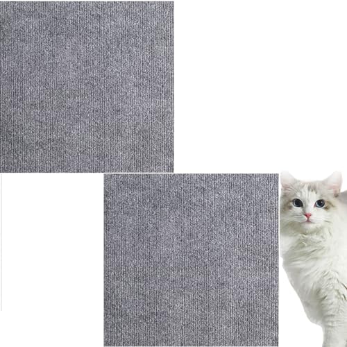 Cat Scratching Mat,DIY Climbing Cat Scratcher Mat,Trimmable Self-Adhesive Carpet Cat Mat Pad,Reusable Cat Couch Protector,for Cat Shelves,Table Leg,Furniture Steps (Light Grey) von cookx