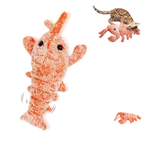 Furry Fellow Interactive Dog Toy Lobster,Furry Fellow Dog Toy Lobster, Furry Fellow Interactive Dog Toy,Wiggly Lobster Dog Toy,Floppy Lobster Dog Toys,Usb Charging Jumping Lobster Cat Toys (ORANGE) von cookx