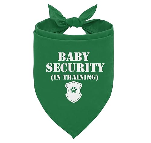 Baby Security Hundehalstuch, Hund Schwangerschaft Ankündigung, Hundeschal, Hundehalstuch für Kleine Mittlere Große Hunde, Grünes Hundehalstuch, Hund Baby Ankündigung, Geschenk für Hundeliebhaber (A5) von corner wind