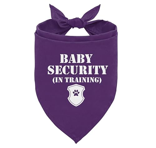 Baby Security Hundehalstuch, Hund Schwangerschaft Ankündigung, Hundeschal, Hundehalstuch für Kleine Mittlere Große Hunde, Lila Hundehalstuch, Hund Baby Ankündigung, Geschenk für Hundeliebhaber (A3) von corner wind