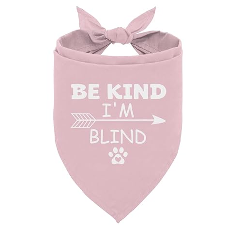 Be Kind I'm Blind Hundehalstuch, lustiges Welpenhalstuch, Dreieckstuch für Haustiere, Haustierschal, Zubehör für Hundeliebhaber, blindes Hundezubehör, Foto-Requisite, Hundehalstuch für kleine von corner wind