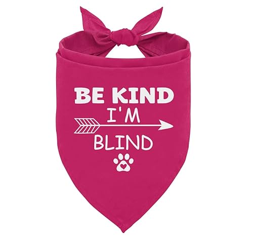 Be Kind I'm Blind Hundehalstuch, lustiges Welpenhalstuch, Dreieckstuch für Haustiere, Haustierschal, Zubehör für Hundeliebhaber, blindes Hundezubehör, Foto-Requisite, Hundehalstuch für kleine von corner wind