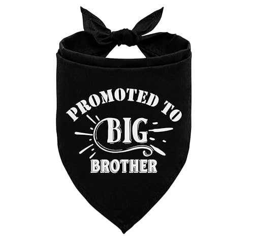 Big Brother Bandana für Hund, Hund Bandana Schwangerschaft Ankündigung, Schwarz Hund Halstuch, Hund Schwangerschaft Ankündigung, Hundehalstuch für Kleine Mittlere Große Hunde (A77) von corner wind