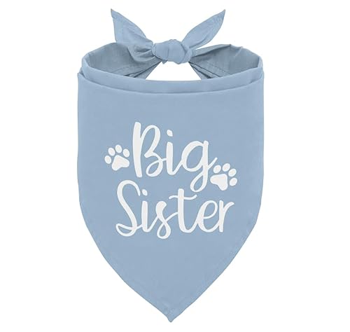 Big Sister Hundehalstuch, Hund Schwangerschaftsankündigung, Hundeschal, Big Sister Ankündigung, hellblaues Hundehalstuch, Hundehalstuch für kleine, mittelgroße und große Hunde, Geschenk für von corner wind