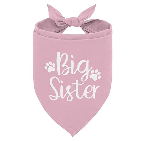 Big Sister Hundehalstuch, Hund Schwangerschaftsankündigung, Hundeschal, Big Sister Ankündigung, rosa Hundehalstuch, Hundehalstuch für kleine, mittelgroße und große Hunde, Geschenk für Hundeliebhaber von corner wind