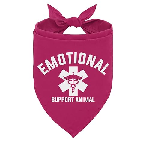 Emotionale Unterstützung Tier Hund Bandana, Hundeschal, Urlaub Hund Bandanas, Hundehalstücher für kleine, mittelgroße und große Hunde, Weinrot Hundehalstuch, Geschenk für Hundeliebhaber, von corner wind