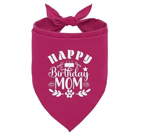 HAPPY BIRTHDAY Hundehalstuch, Hundehalstuch für kleine mittelgroße große Hunde, Geschenke von Hunden an Besitzer, Weinrot Hundehalstuch, Gender Reveal Foto Prop Zubehör (A42) von corner wind