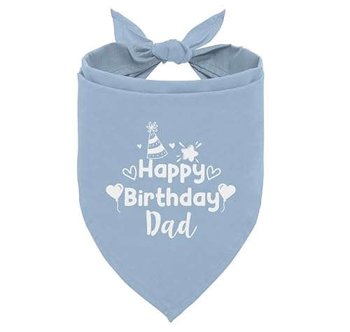 Happy Birthday Hundehalstuch, Hundehalstuch, Hundehalstuch für kleine, mittelgroße und große Hunde, Geschenke von Hunden an Besitzer, hellblaues Hundehalstuch, Gender Reveal Photo Prop Zubehör (A39) von corner wind