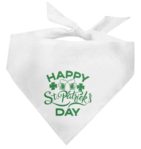 Happy St. Patrick's Day Hundehalstuch, verstellbares Dreieck-Lätzchen und weißes Bandana, lustiges süßes Hundehalstuch, Hundehalstuch für kleine, mittelgroße und große Hunde, Geschenk für von corner wind