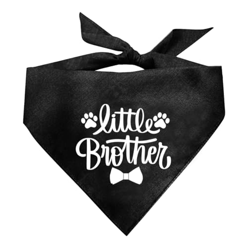 Little Brother Hundehalstuch, Dreieckstuch für Haustiere, Hund, Halstuch für kleine, mittelgroße und große Hunde, Geschenk für Hundeliebhaber, lustiges süßes Hundehalstuch (A62) von corner wind