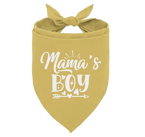 MaMa's Boy Hundehalstuch, Hundehalstuch für kleine und mittelgroße Hunde, lustiges süßes Hundehalstuch, Geschenk für Hundeliebhaber, Haustier-Hunde-Geschlecht enthüllender Dreieckstuch, von corner wind