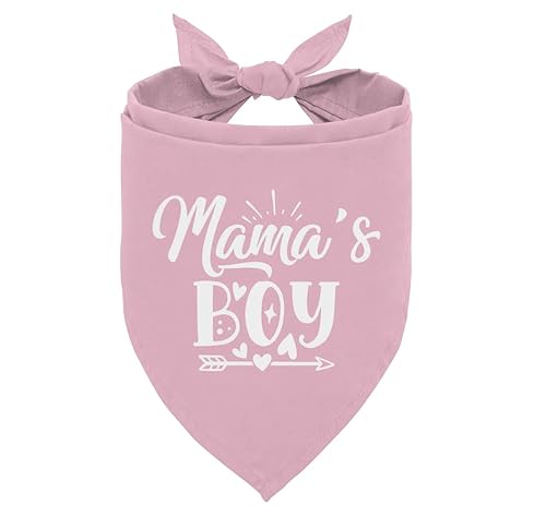 Mama's Boy Hundehalstuch, lustiges süßes Hundehalstuch, Haustier-Hunde-Geschlecht offenbarender Dreieckstuch, Hundehalstücher Junge, rosa Hundehalstuch, Hundehalstuch für kleine, mittelgroße und große von corner wind