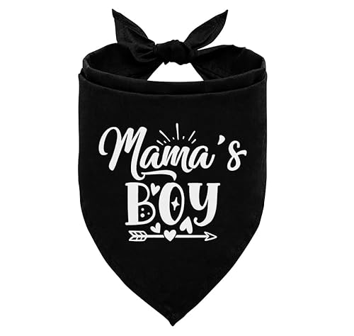 Mama's Boy Hundehalstuch, lustiges süßes Hundehalstuch, Haustier-Hunde-Geschlecht offenbarender Dreieckstuch, Hundehalstücher Junge, schwarzes Hundehalstuch, Hundehalstuch für kleine, mittelgroße und von corner wind