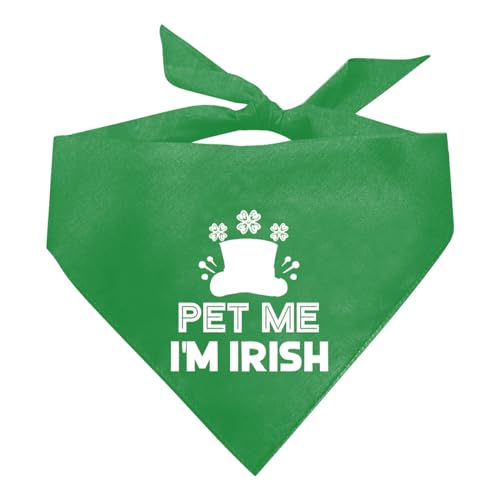 St. Patrick's Hundehalstuch, irische festliche Elemente, Muster, Hundehalstuch, grünes Hundehalstuch, Hundehalstuch für kleine, mittelgroße und große Hunde, Geschenk für Hundeliebhaber, lustiges süßes von corner wind