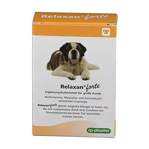 cp-pharma Relaxan forte | 30 Tabletten | Ergänzungsfuttermittel für große Hunde | Multivitamine, Mineralien sowie Aminosäuren natürlichen Ursprungs | Bei Stressreaktionen von cp-pharma