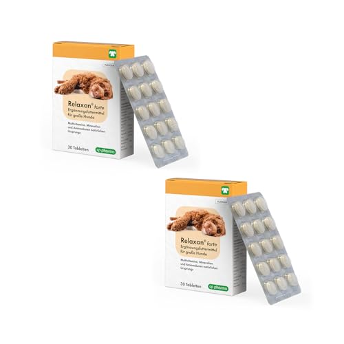 cp-pharma Relaxan forte - Ergänzungsfuttermittel für Hunde - Doppelpack - 2 x 30 Tabletten von cp-pharma