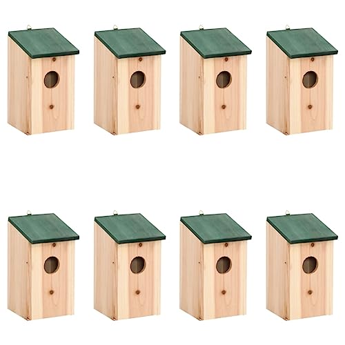 Möbel Home Tools Vogelhäuser 8 Stück Holz 12x12x22cm von csderty
