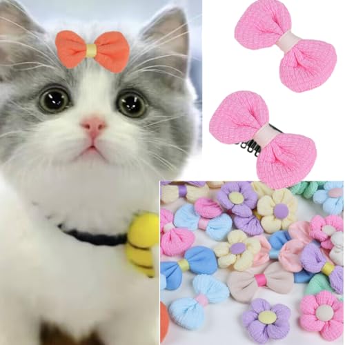 cuhair 36pcs (18pairs) Kurze Hundekatze Haar Zubehör Bogen, Bogenknoten mit Haarnadel Haar Zubehör für Baby Kurze Hundekatzen täglich von cuhair