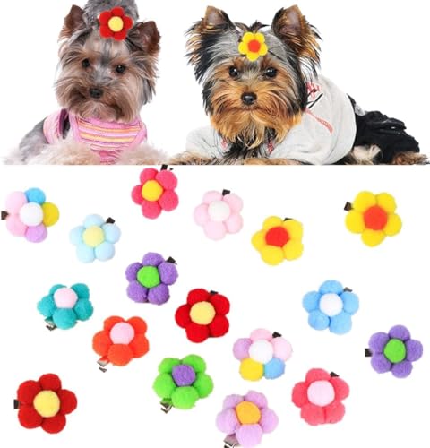 cuhair Haarschmuck für kleine Hunde, handgefertigt, für Hunde, Welpen, Haustiere, Teddy, Yorkie, Malteser, Party, 50 Stück von cuhair