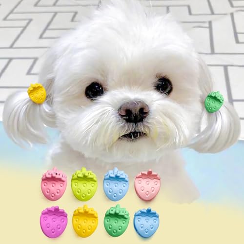 cuhair Hundehaarzubehör, Bunte Haarklammern für Haustiere, Packung mit 12 Stück,Mini Haar Kralle passend für Hunde Welpe Teddy Yorkshire Maltese Hund von cuhair