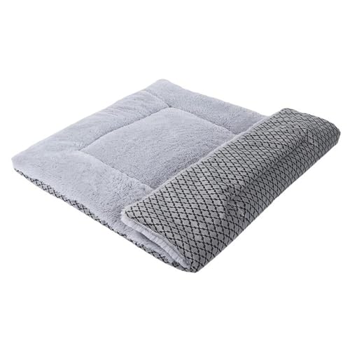 curfair Camping Pet Mat Pet Mat Portable Durable Cat Dog Bed Mat Soft Comfortable Dual Purpose Pet Warm Plush Pad Pet Supplies Fashionable Printed Pet Mat Grey L von curfair