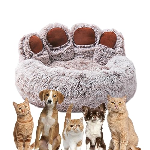cypreason Beruhigendes Hundebett,rutschfeste, Flauschige Couch in Pfotenform mit herausnehmbarem Innenpolster | Pfotenförmiges Bett für Hunde und Katzen, Welpen und Kätzchen von cypreason